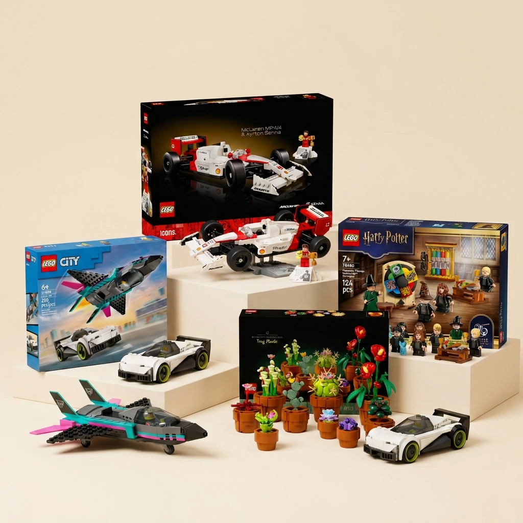 LEGO with matching cream-beige background