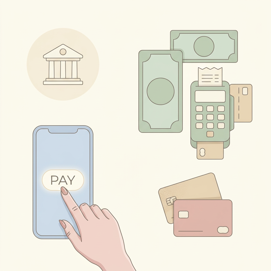 Pale pastel payment-method illustration