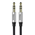 Baseus Yiven Audio Cable mini jack 3,5mm AUX, 1m Black+Silver (CAM30-BS1) (BASCAM30-BS1)
