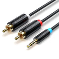 VENTION 3.5mm Male to 2RCA Male Cable 8M Black (BCLBK) (VENBCLBK)