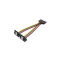 VENTION SATA 15-Pin Male to 2*15-Pin 90° Female Power Splitter 0.15M Black (KDBBB) (VENKDBBB)