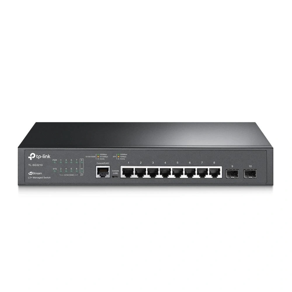 TP-LINK JetStream 8-Port Gigabit L2+ Managed Switch with 2 SFP Slots (SG3210) (TPTL-SG3210)