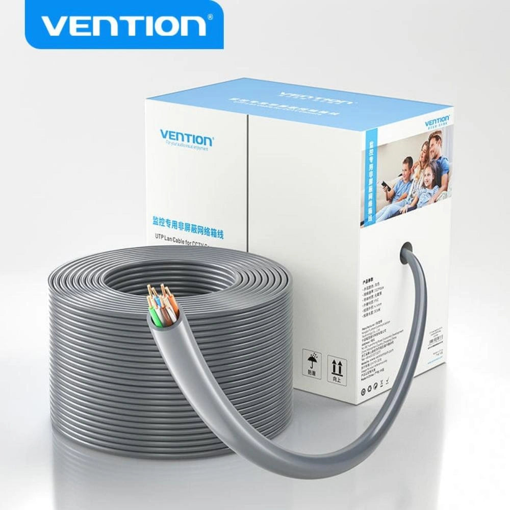 VENTION Cat5E UTP PoE Ethernet Cable 305M Oxygen-Free Copper for CCTV Camera Gray (IJCH305) (VENIJCH305)