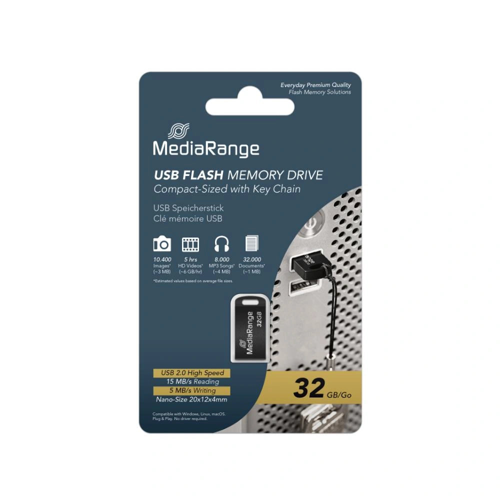 MediaRange USB 2.0 Nano Flash Drive 32GB (MR922)