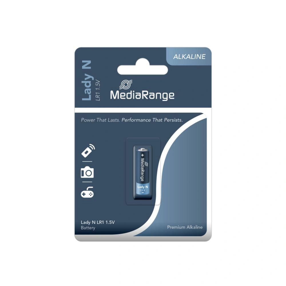 MediaRange Premium Alkaline Battery Lady N|LR1|1.5V  (MRBAT116)