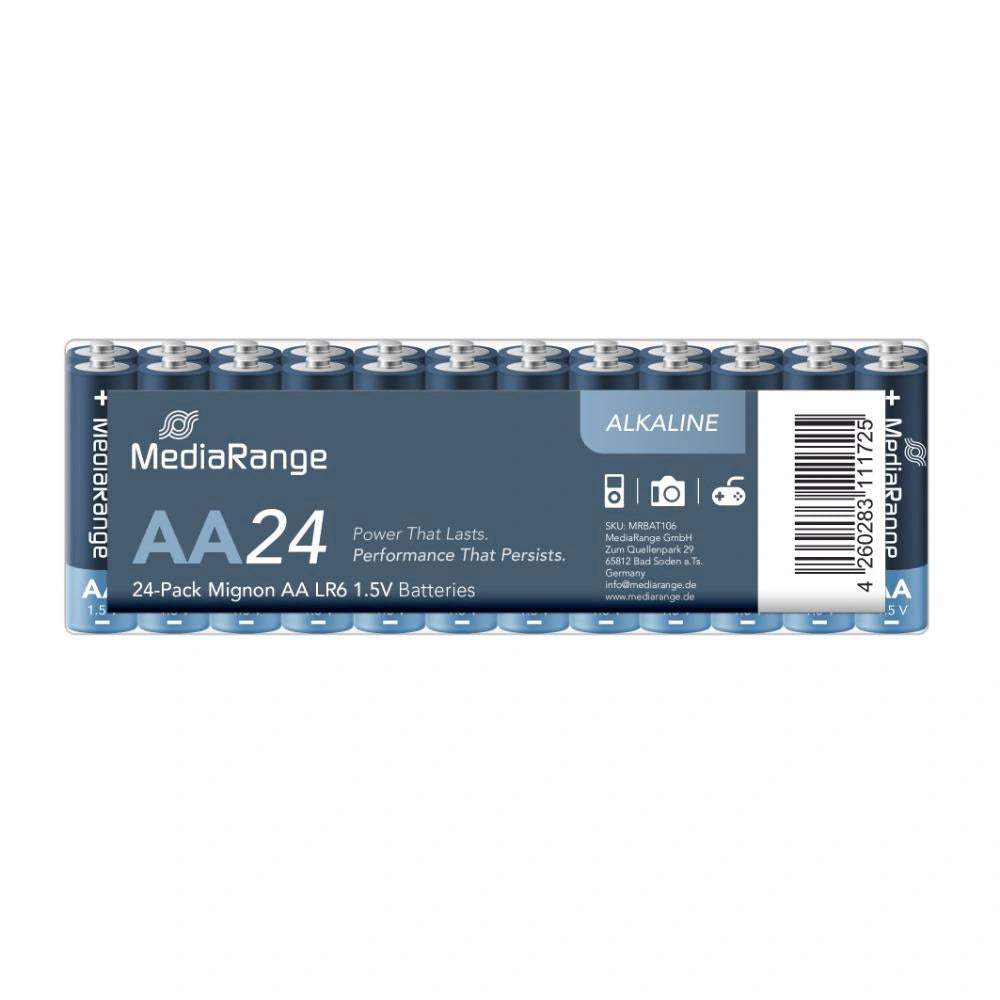 Αλκαλική Μπαταρία MediaRange Premium AA 1.5V (LR6) (24 Pack) (MRBAT106)