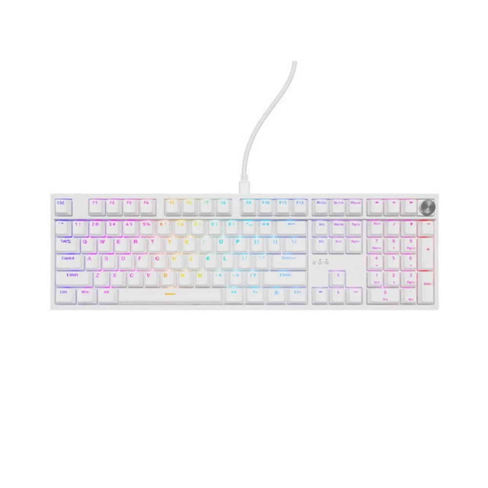 Genesis Gaming Keyboard Thor 404 US RGB Mechanical White Gateron Yellow Pro (NKG-2299) (GNSNKG-2299)