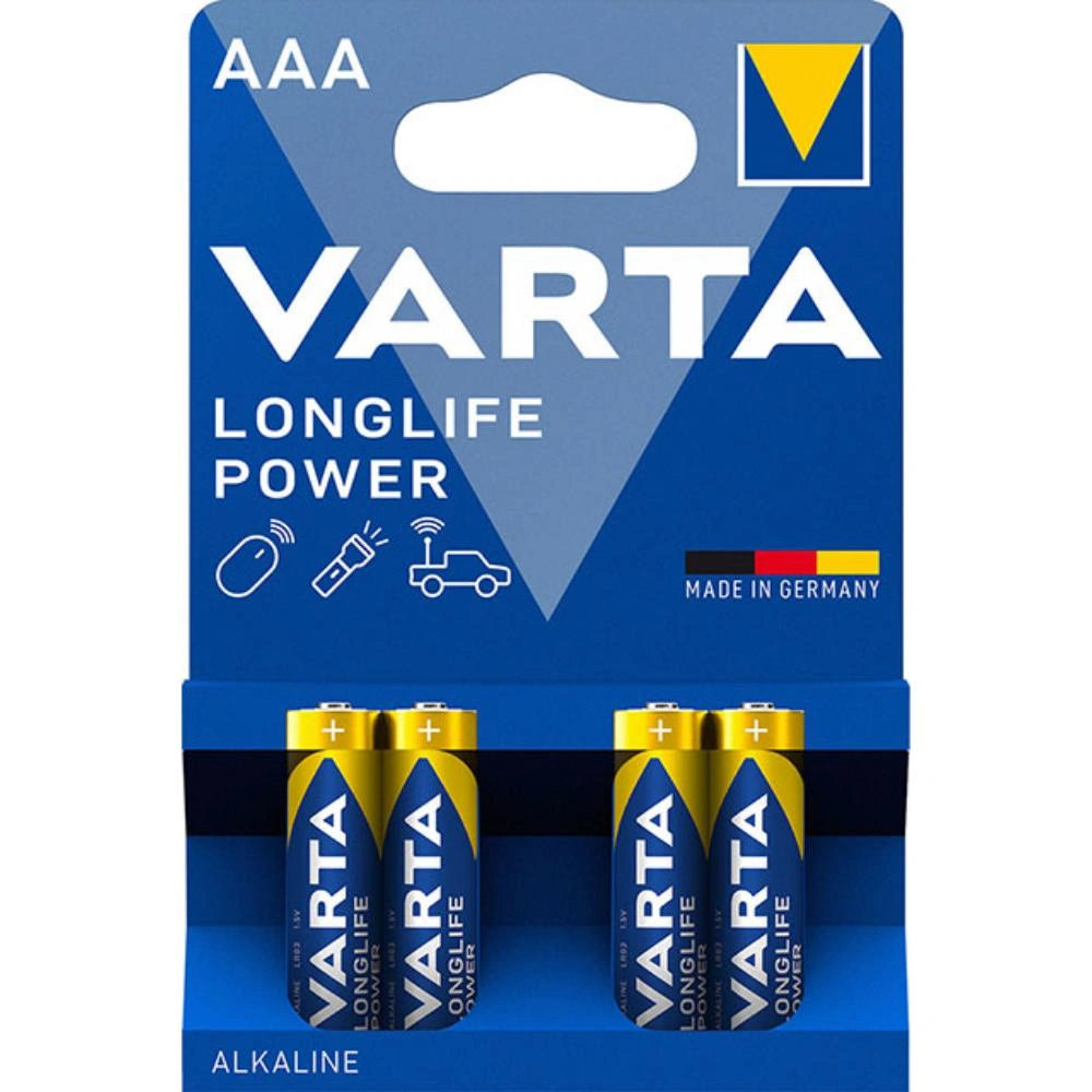 Varta Battery Alkaline AAA LR03 1.5V 4τμχ (4903121414) (VART4903121414)