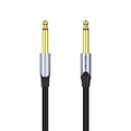 VENTION Cotton Braided 6.5mm Male to Male Audio Cable 2M Gray Aluminum Alloy Type (BASHH) (VENBASHH)