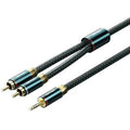 VENTION Cotton Braided 3.5mm Male to 2RCA Male Audio Cable 2M Green Copper Type (BCSGH) (VENBCSGH)