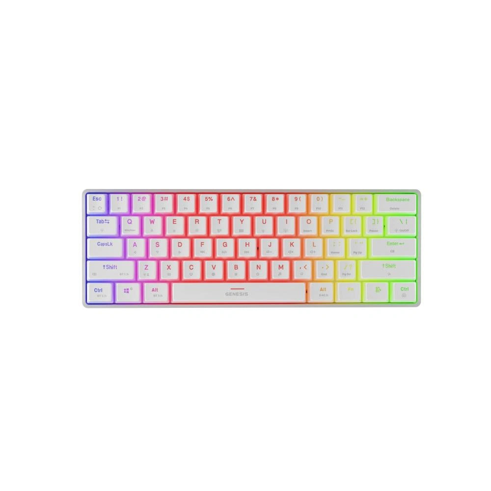 Genesis Gaming Keyboard Thor 660 G2 US White Wireless RGB Mechanical Cateron Red (NKG-1917) GNSNKG-1917)