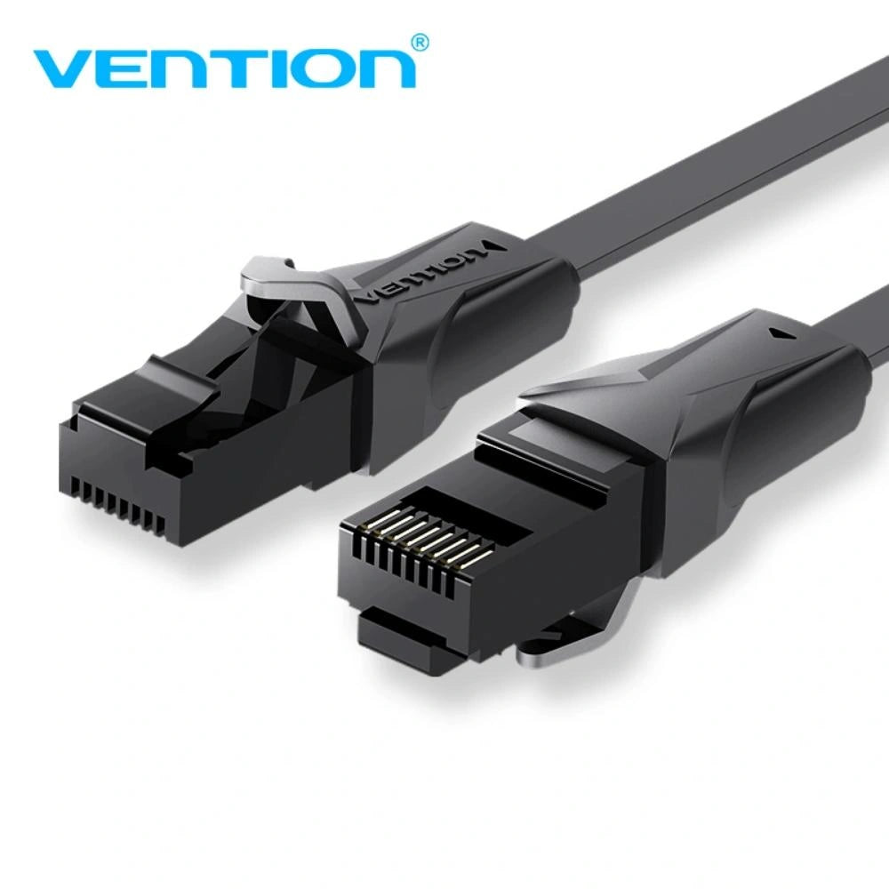 VENTION Cat6 UTP Flat Ethernet Patch Cable 0.75M Black (IBABE) (VENIBABE)