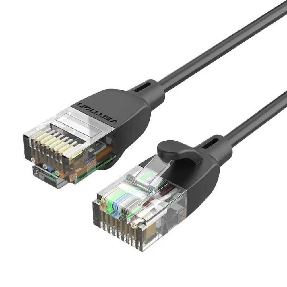 VENTION Cat6A UTP Ethernet Patch Cable 1M Black Slim Type (IBIBF) (VENIBIBF)