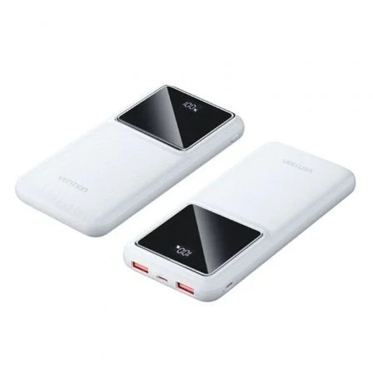 VENTION 10000mAh Power Bank (Micro-USB + USB-C + USB-A + USB-A) 22.5W White LED Display Type (FHKW0) (VENFHKW0)