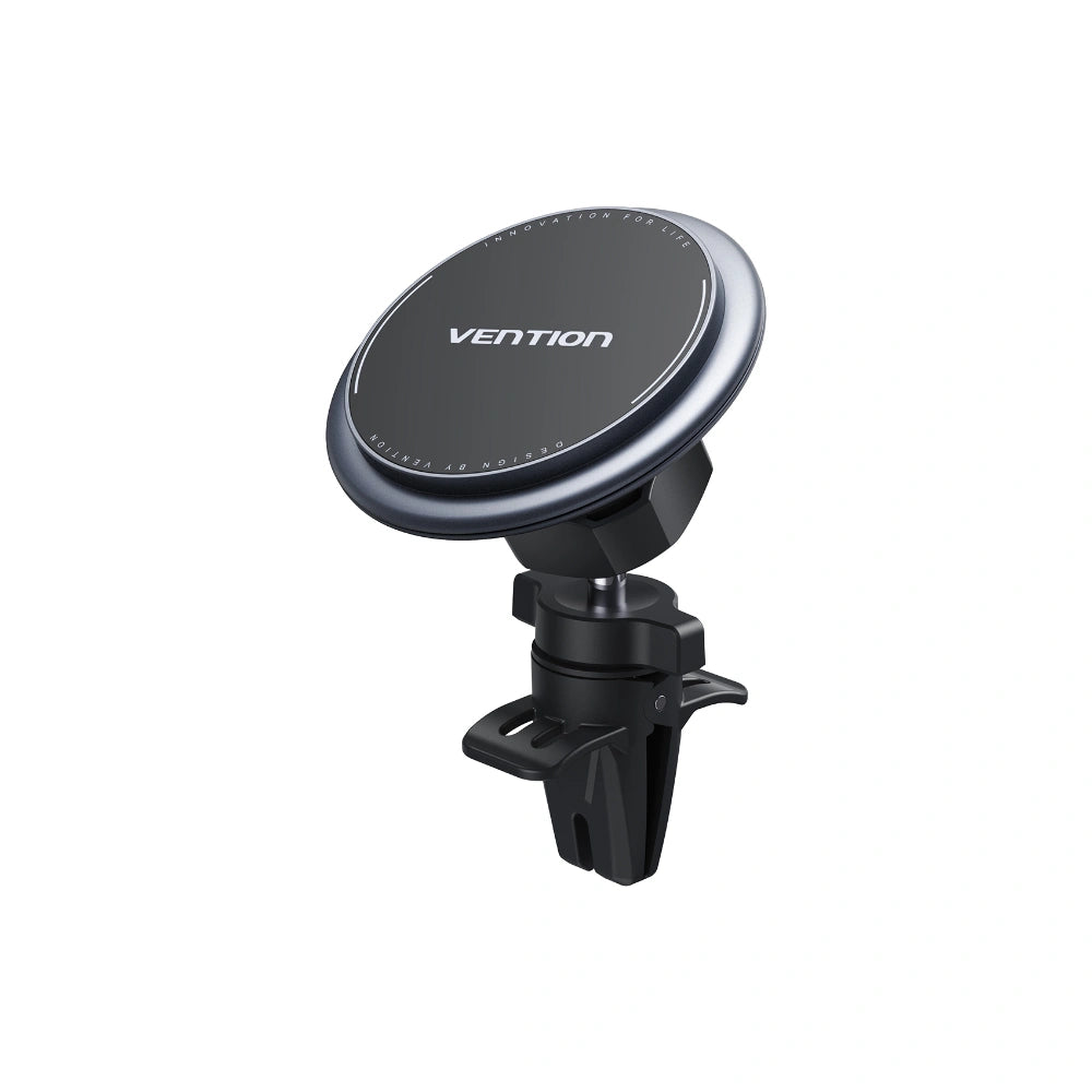 VENTION Car Magnetic Phone Holder Shock-Absorbing Type, Tir Vent Clip Type, Gray (KSPH0) (VENKSPH0)