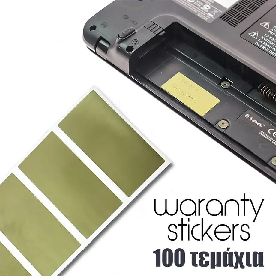 Waranty Stickers (100 Αυτοκόλλητα Εγγύησης VOID 4X2CM) Ορθογώνια