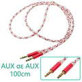 Καλώδιο AUX (3.5MM) Άσπρο - Κόκκινο