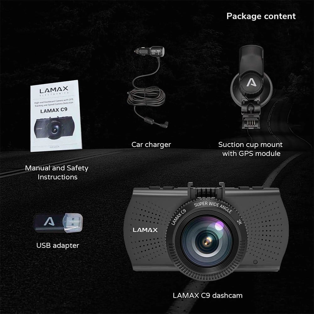 Dashcam Αυτοκινήτου 2K Lamax C9 με Night Vision