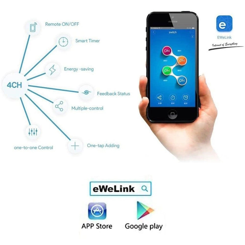 Smart Switch Sonoff WIFI 4 Channels
