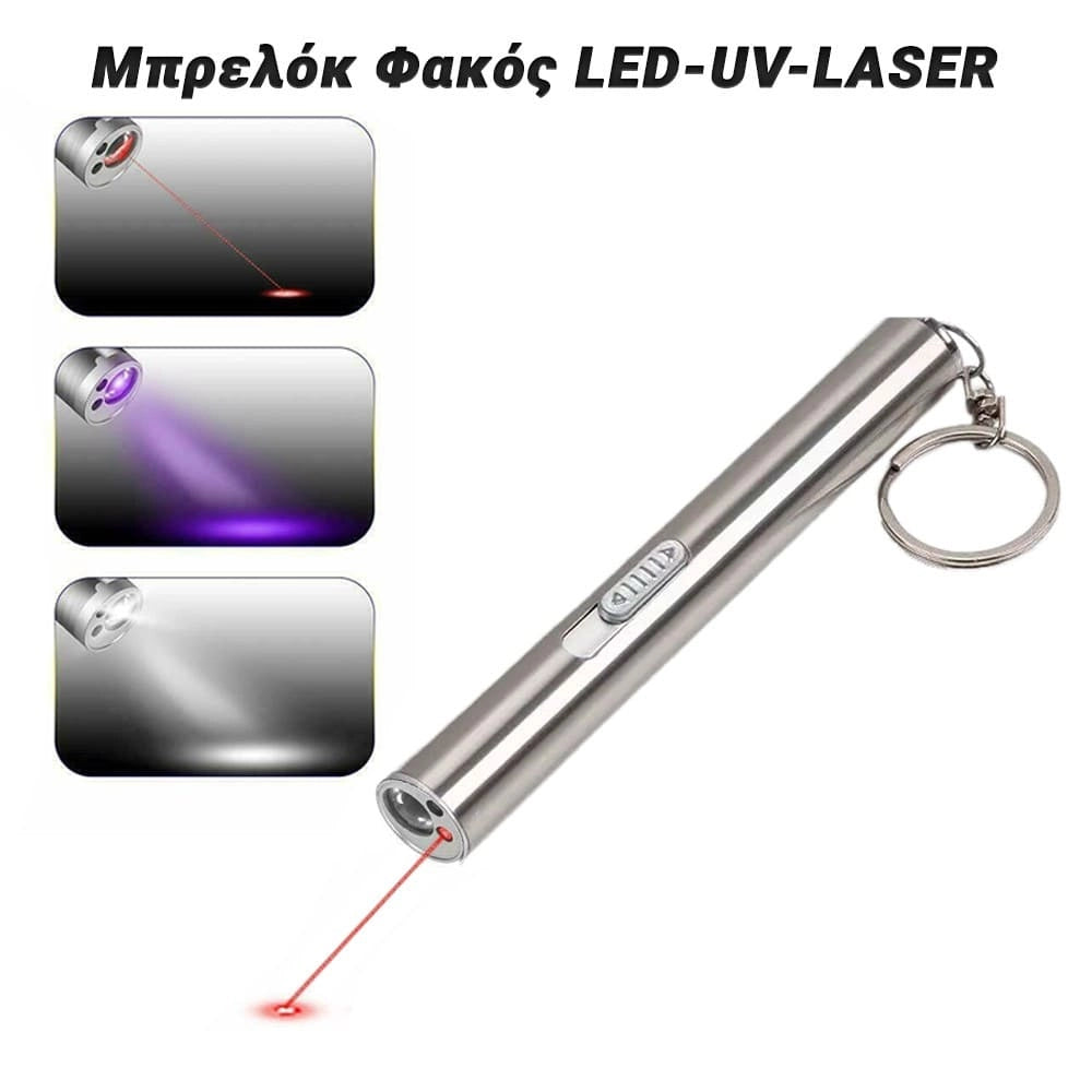 Μπρελόκ Φάκός LED-UV-Laser
