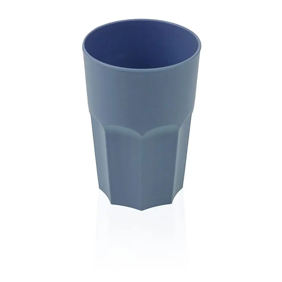 Μεγάλο Ποτήρι Πολυγωνικό 500ML Πλαστικό Μπλε