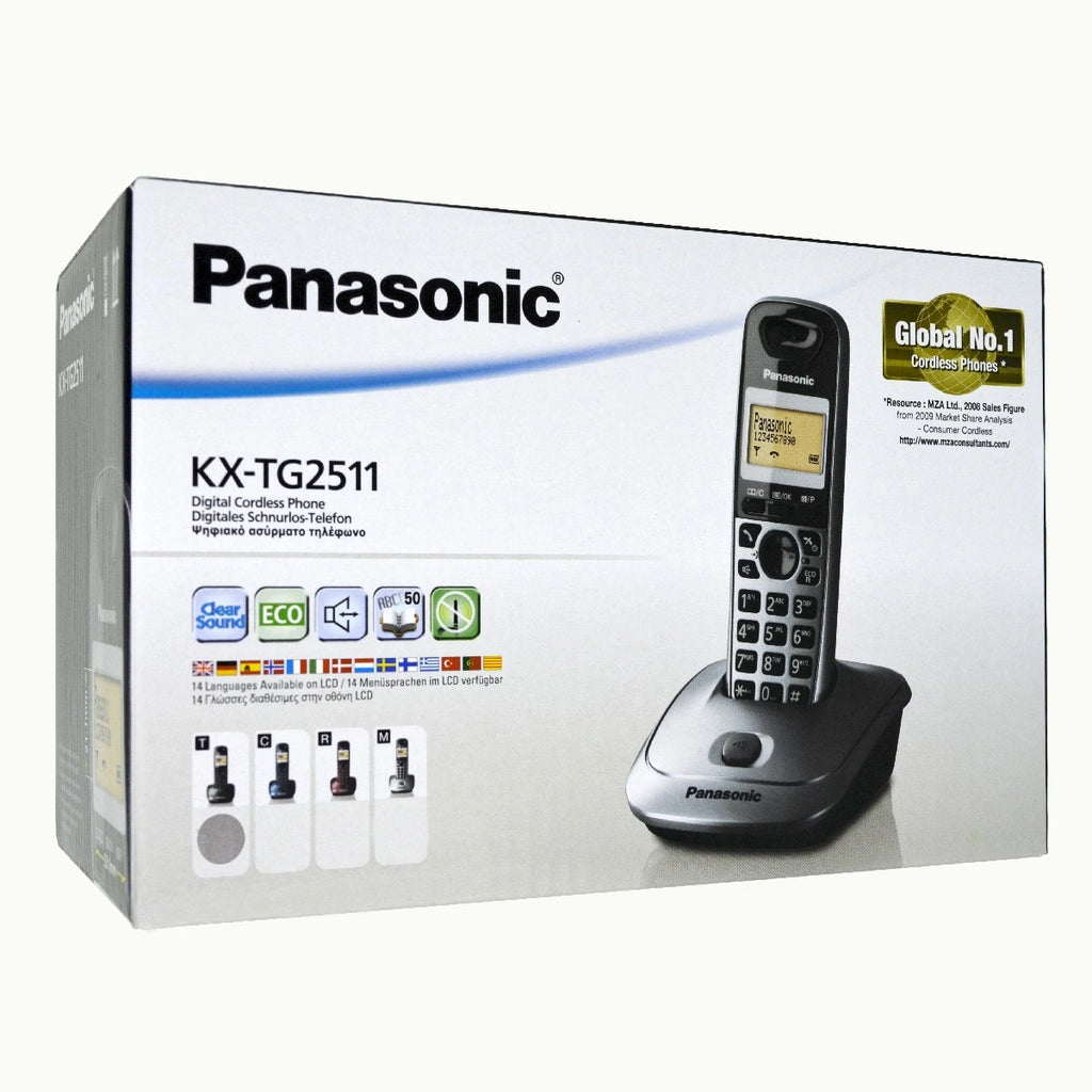 Ασύρματο Ψηφιακό Τηλέφωνο Panasonic KX-TG2511GRT Μαύρο με Αναγνώριση Κλήσεων, Ανοιχτή Συνομιλία και Λειτουργία Eco