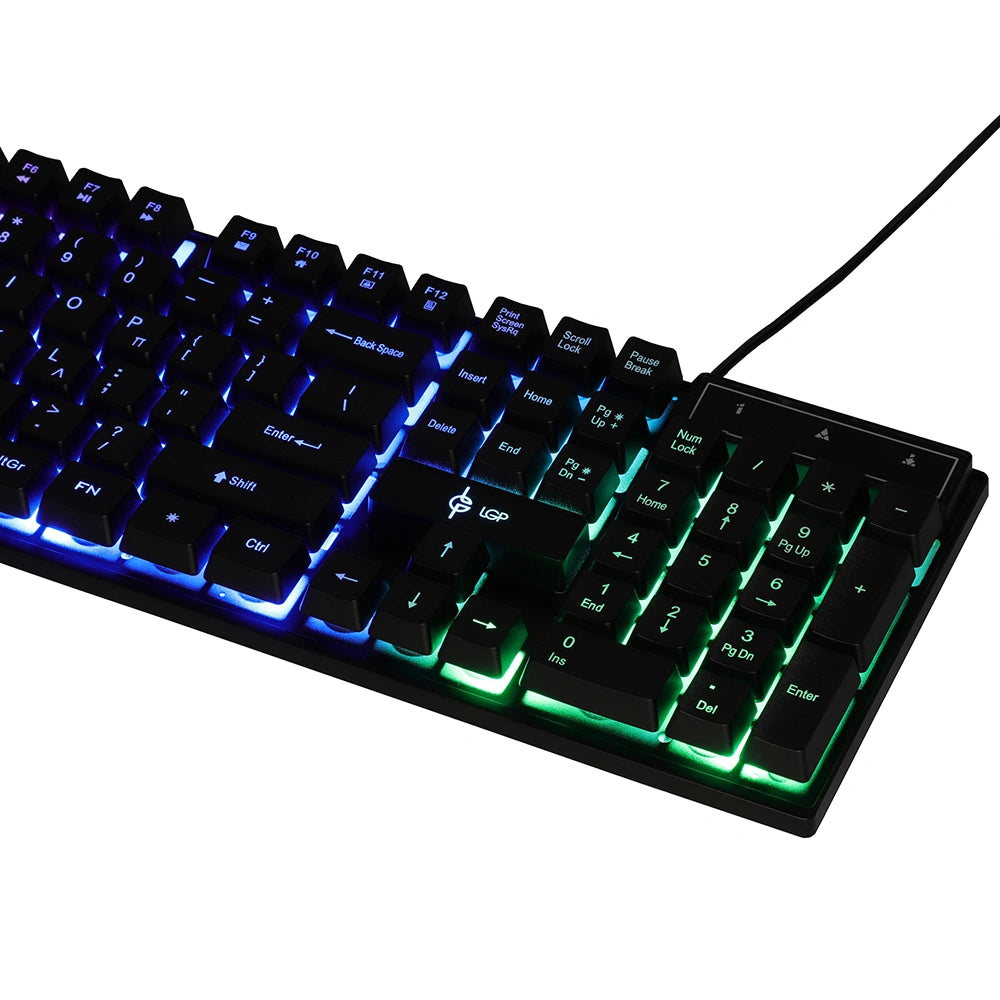 LAMTECH 4 IN 1 RGB GAMING COMBO SET (KEYBOARD-MOUSE-HEADSET-MOUSEPAD) MERCURY