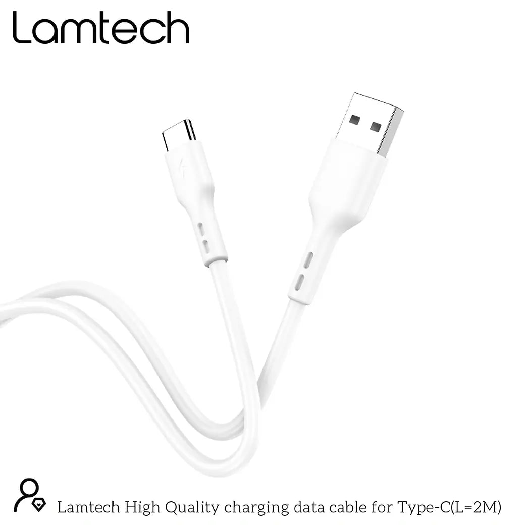 LAMTECH DATACABLE TYPE C 2M WHITE