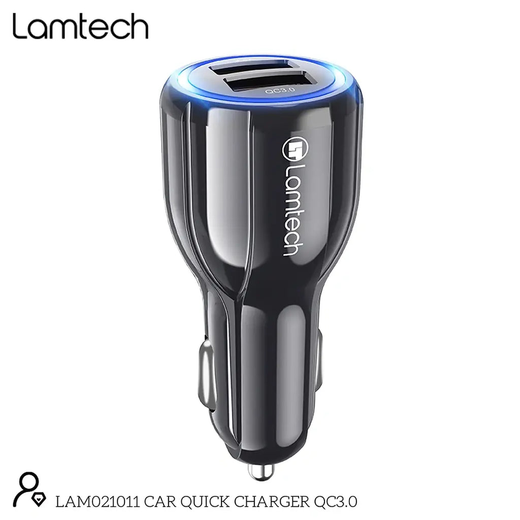 LAMTECH CAR QUICK CHARGER QC3.0 3.1A BLACK