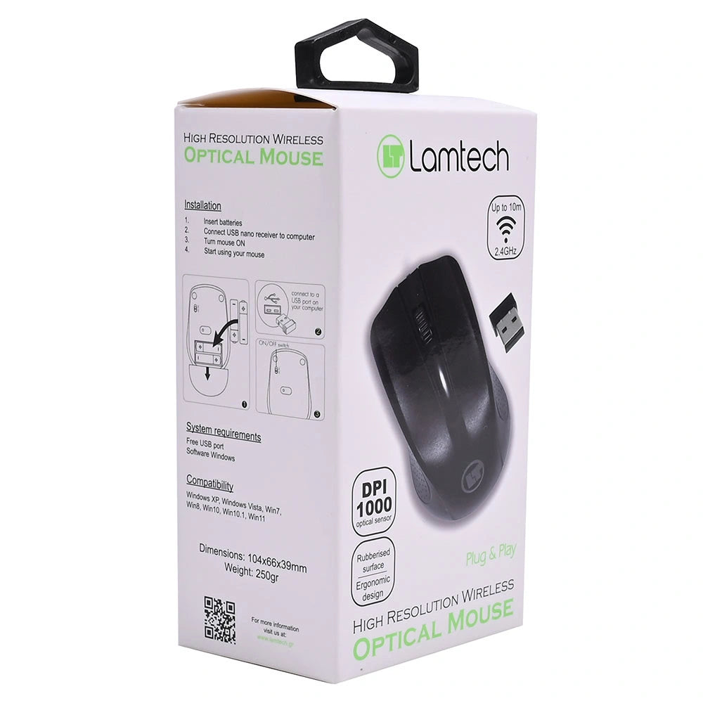 LAMTECH 2,4G WIRELESS MOUSE BLACK