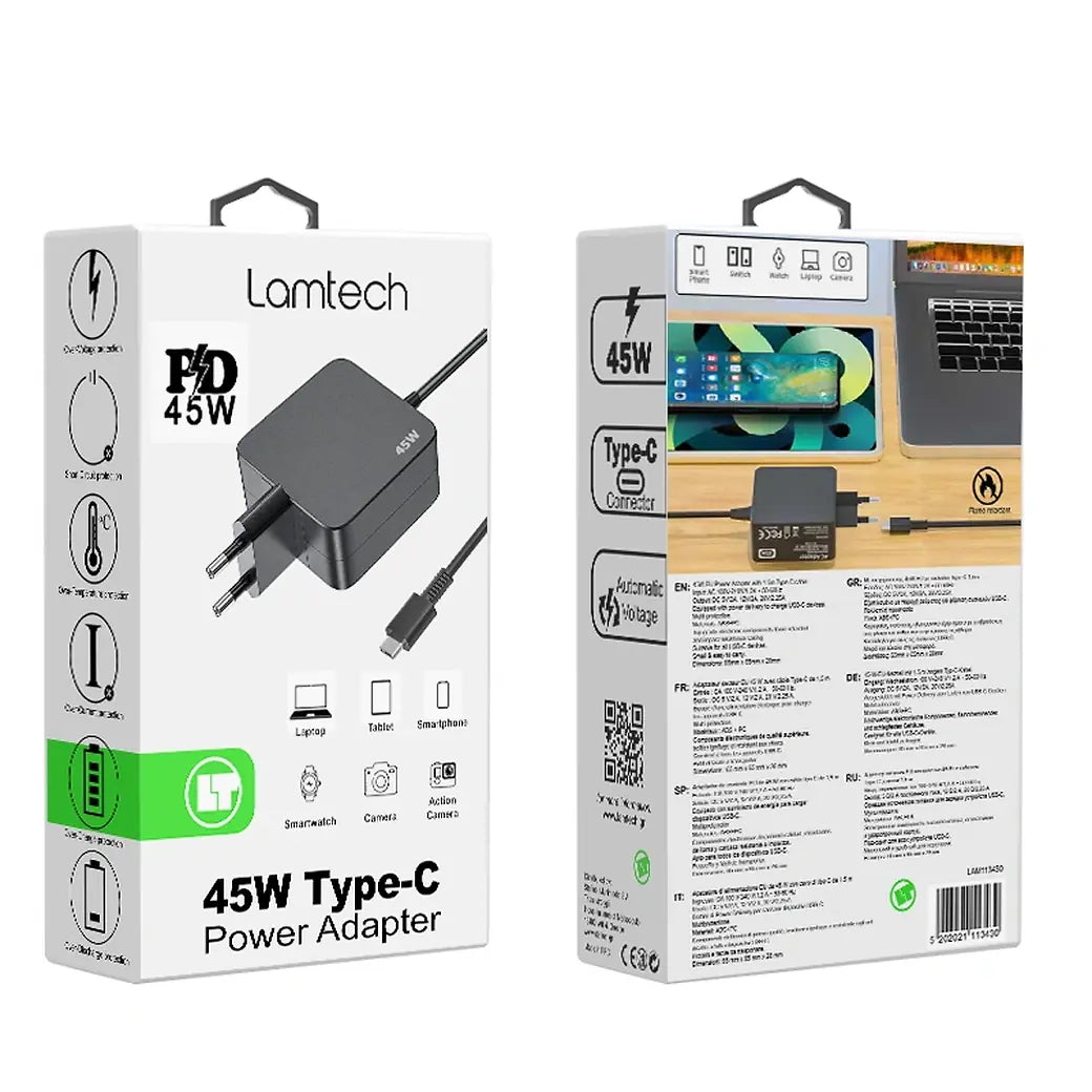 LAMTECH TYPE-C POWER ADAPTER 45W