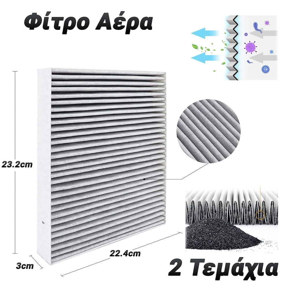2 Τεμάχια Φίλτρο Αέρα Amazon Basics (23.2X22.4X3CM)