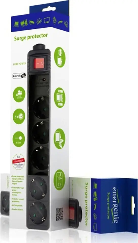 ENERGENIE SURGE PROTECTOR 5 SOCKETS 3M