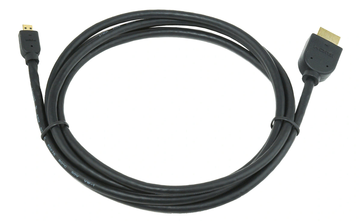 CABLEXPERT HDMI MALE TO MICRO D-MALE BLACK CABLE WITH GOLD-PLATED CONNECTORS 1.8M