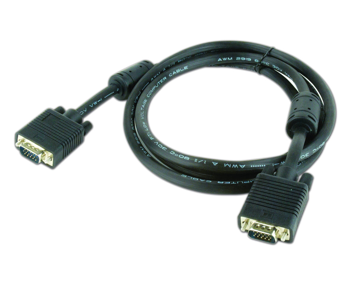 CABLEXPERT PREMIUM VGA HD15M/HD15M DUAL-SHIELDED W/2 FERRITE CORE 1.8M CABLE