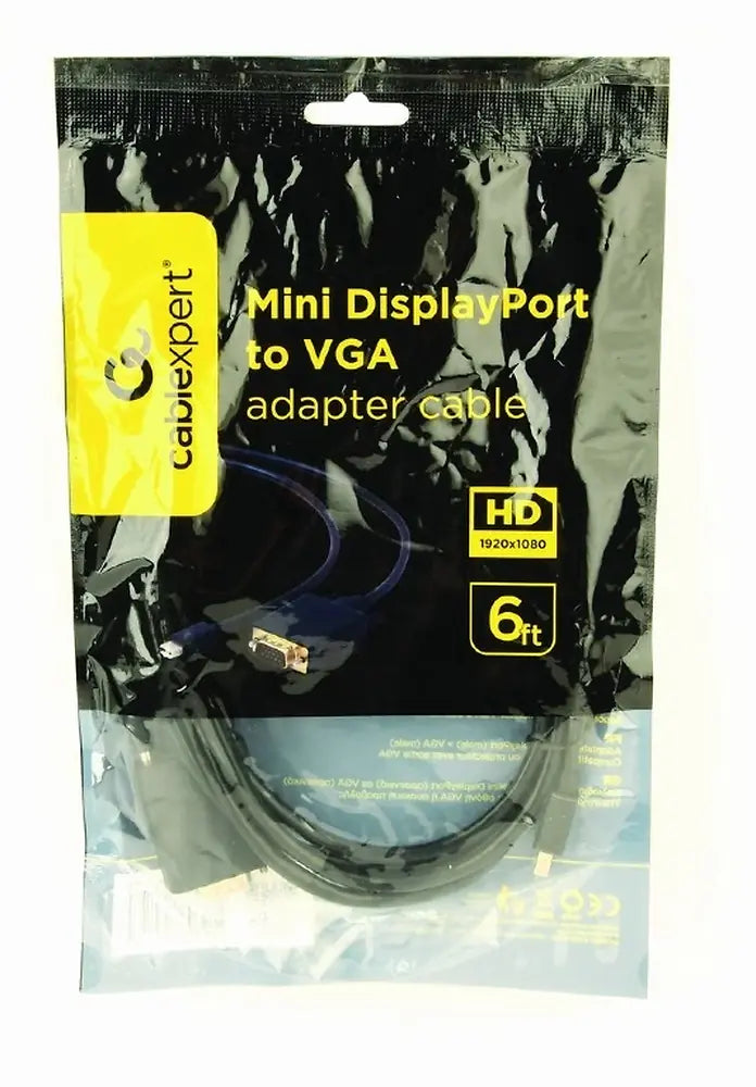 CABLEXPERT MINI DISPLAYPORT TO VGA ADAPTER CABLE BLACK 1,8M