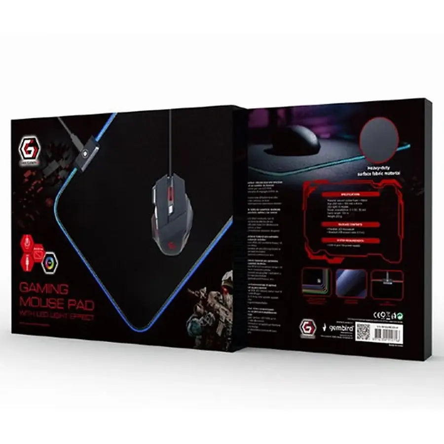 GEMBIRD GAMING MOUSE PAD WITH LED LIGHT FX LARGE 250 x 350