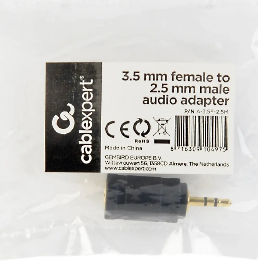 CABLEXPERT 3,5MM FEMALE TO 2,5MM MALE AUDIO ADAPTER