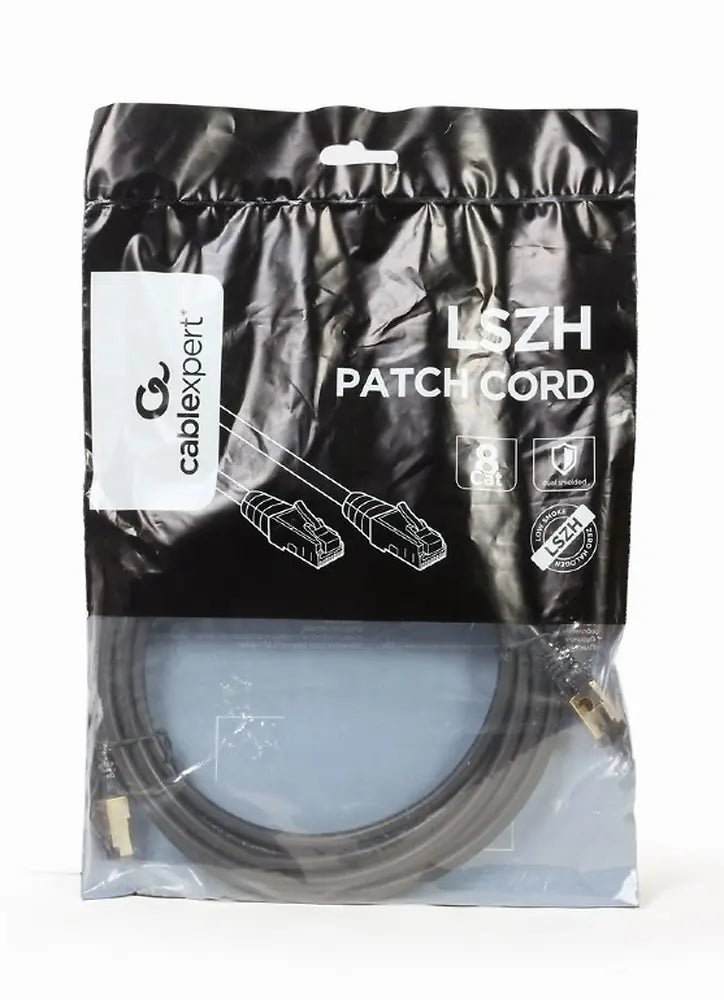 CABLEXPERT S/FTP CAT. 8 LSZH PATCH CORD BLACK 5M