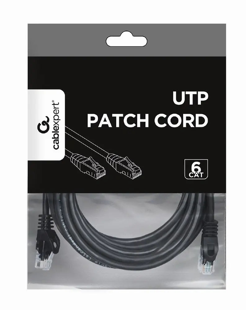 CABLEXPERT UTP CAT6 PATCH CORD 5M BLACK