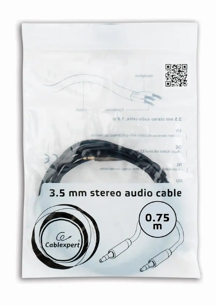 CABLEXPERT 3,5MM STEREO AUDIO CABLE 0,75M