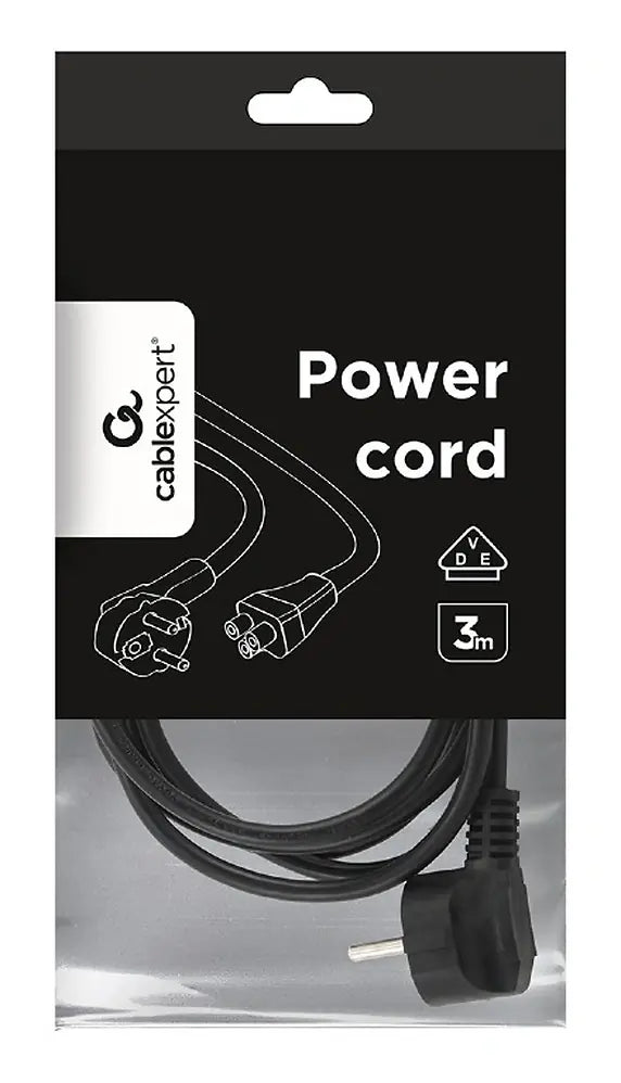 CABLEXPERT POWER CORD C5 VDE APROVED 3M