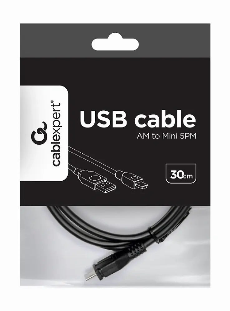 CABLEXPERT USB2.0 A-PLUG MINI 5PM CABLE 30CM