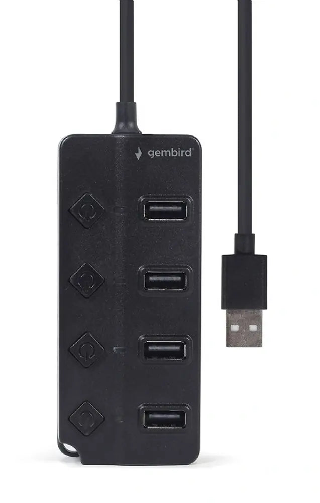 GEMBIRD USB 2.0 4-PORT HUB WITH SWITCHES BLACK