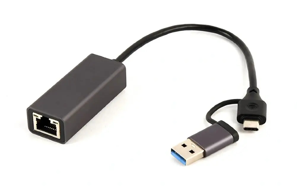 CABLEXPERT USB3.2+TYPEC GIGABIT NETWORK ADAPTER SPACE GREY