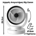 Ισχυρός Ανεμιστήρας BIG Canon (Black)