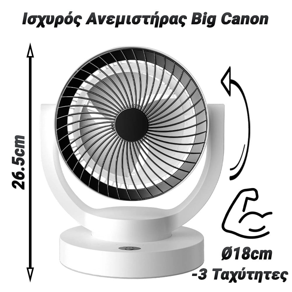 Ισχυρός Ανεμιστήρας BIG Canon (Black)