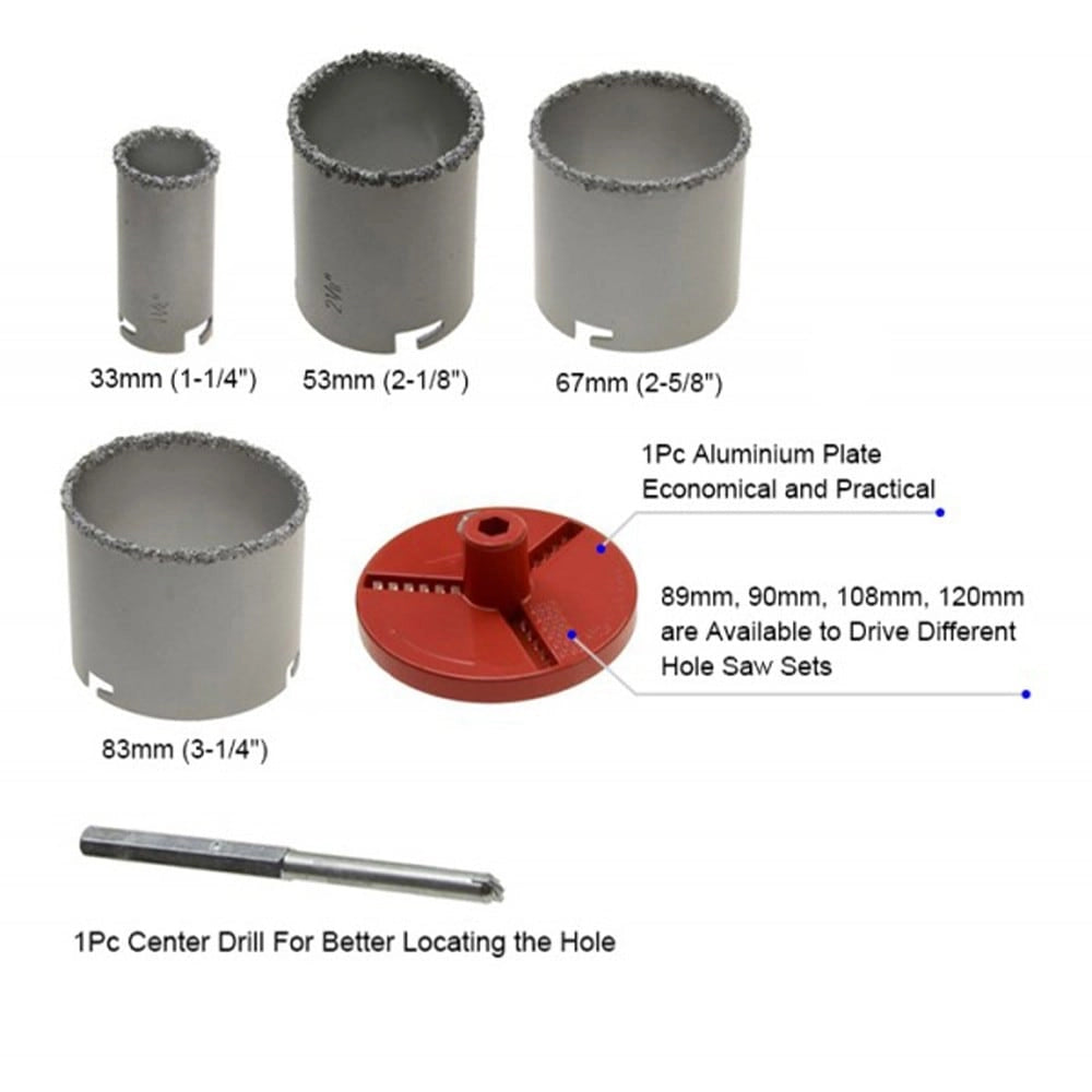 σετ 4 Ποτηροτρύπανα Μπετού (33MM - 53MM - 67MM - 83MM)