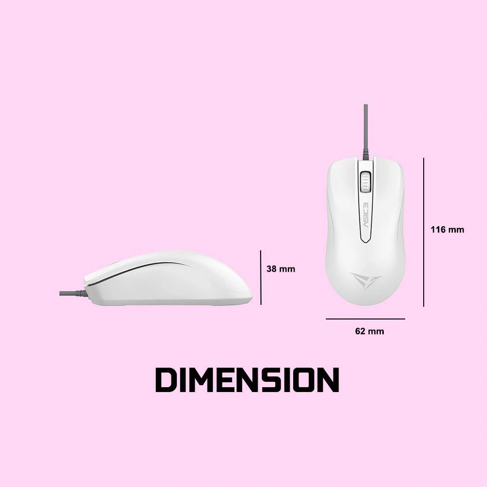 ALCATROZ WIRED MOUSE ASIC 3 WHITE