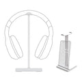 ARMAGGEDDON GAMING HEADPHONE STAND WHITE
